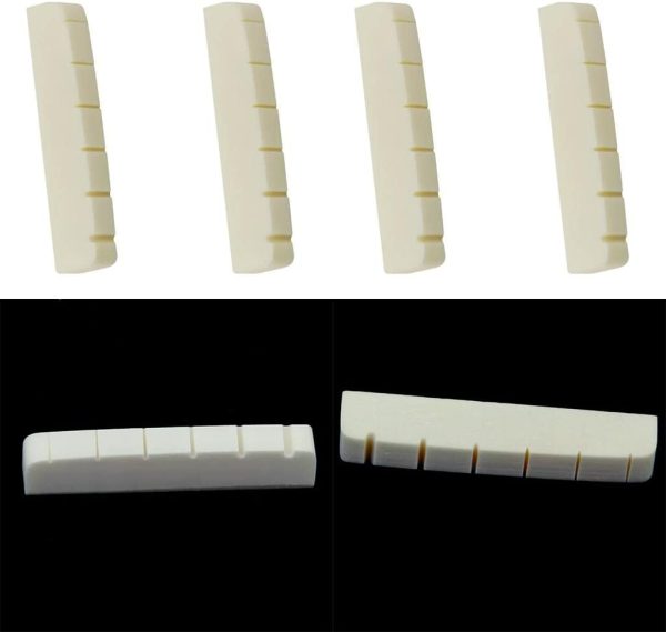 Tongina 4pcs 6 String Guitar Bone Slotted Nut For LP Electric Guitar Parts - Image 8