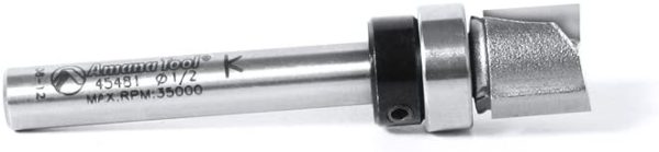 45481 Flush Trim/Pattern Plunge 1/2-Inch Diameter by 3/8-Inch Cutting Height by 1/4-Inch Shank Carbide Tipped Router Bit