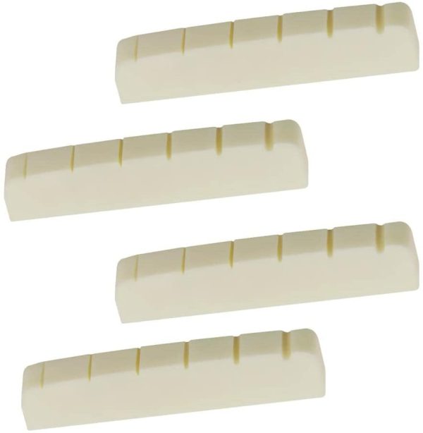 Tongina 4pcs 6 String Guitar Bone Slotted Nut For LP Electric Guitar Parts - Image 3