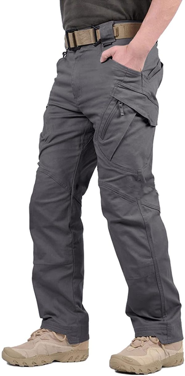 TACVASEN Men's Tactical Cotton Pants Lightweight Assault Cargo Casual Hiking Pants - Image 2