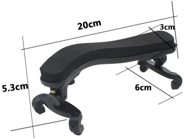 Adjustable Violin Shoulder Rest Plastic EVA Padded for 3/4 4/4 Size Violin Universal Type Violin Parts (Black) - Image 4