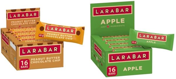 Larabar Gluten Free Peanut Butter Chocolate Chip Fruit and Nut Energy Bar, 16-Count, 720 Gram & Gluten Free Apple Fruit and Nut Energy Bar,16-Count, 720 Gram - Image 3