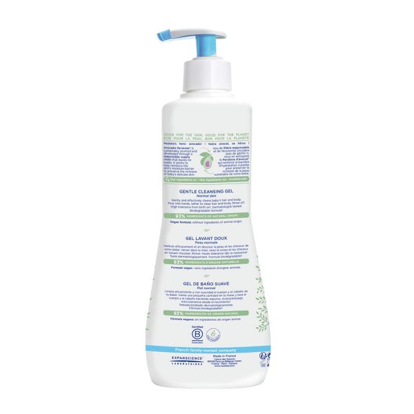 Mustela Baby Gentle Cleansing Gel - Baby Hair and Body Wash - with Natural Avocado fortified with Vitamin B5 - Biodegradable Formula and Tear-Free - Image 2