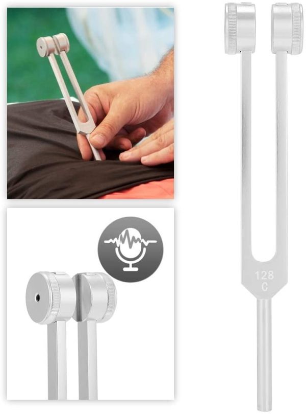 128Hz Tuning Fork Instrument,Tuning Fork, New Premium Grade Aluminium Alloy Diagnostic Ear Tuning Fork Sensory Tuning Fork, Sound Massage Hearing Applied In Clinic Music Room Health Club - Image 4