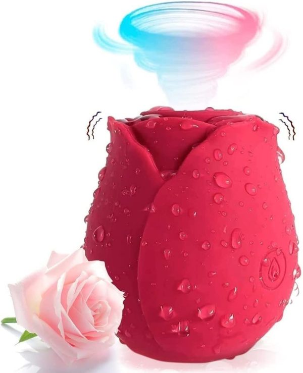 Rose Sucking Toys Rose Rechargeable Personal Massage Sticks for Women Red Pressure 10 Speeds (middle001) - Image 2