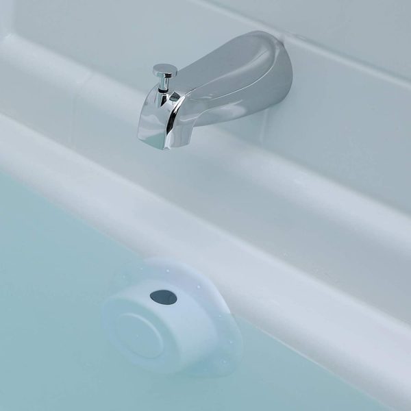 SlipX Solutions Bottomless Bath Overflow Drain Cover (White, 4 inch Diameter) - Image 3