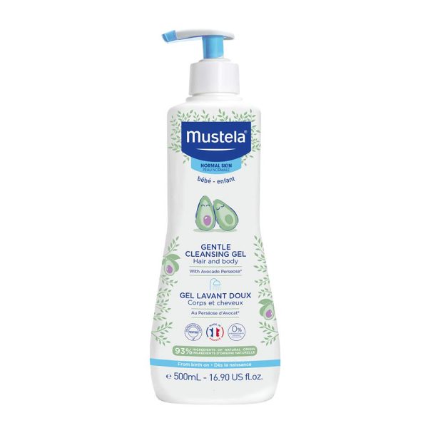 Mustela Baby Gentle Cleansing Gel - Baby Hair and Body Wash - with Natural Avocado fortified with Vitamin B5 - Biodegradable Formula and Tear-Free - Image 8