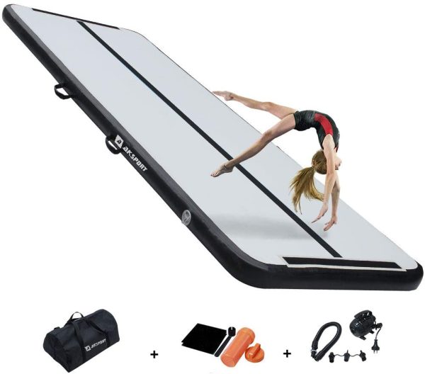 AKSPORT 10ft 13ft 16ft 20ft Air Track Tumbling Mat for Gymnastics Inflatable Airtrack Floor Mats with Electric Air Pump for Home Use Cheerleading Training - Image 3