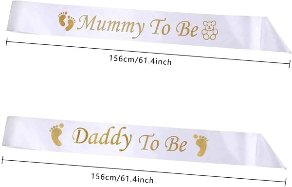 PCS Mummy to Be Sash Daddy to Be Sash Mummy and Daddy to Be Sash Mum to Be Sash Baby Shower Sash Party Decoration Baby Shower Mummy to Be Sash for Mum - Image 7