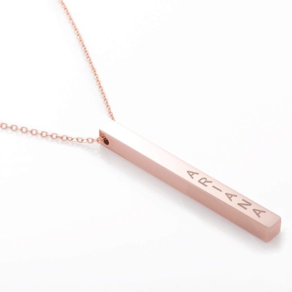 Men's Necklace Same Day Shipping For Him Mens Cube Personalized Bar Necklace Customized necklace 16k Gold Silver Rose gold -Plated Delicate Boy Necklace ID Birthday Best Graduation Day gift - Image 8