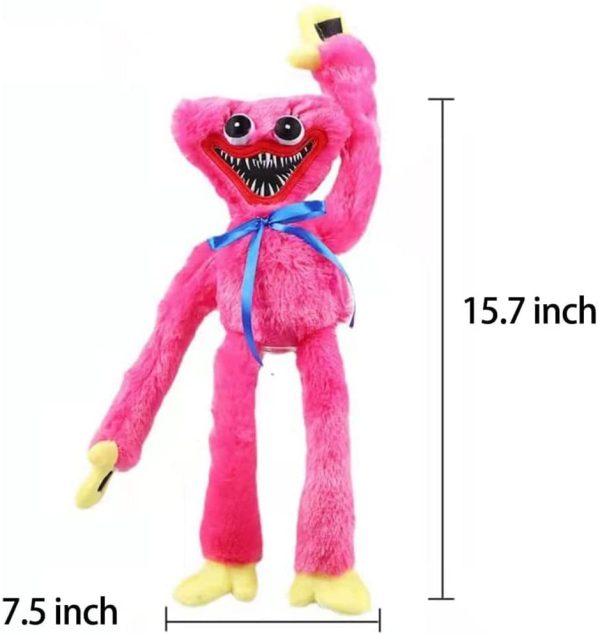 Huggy Wuggy Plush Toy, Blue Scary and Funny Plush Doll, Horror Game Doll Monster Doll Toy Gifts for Fans and Friends Beautifully Plush Doll Gifts 15.7 in (Pink) - Image 3