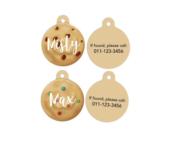 M&J COOKIES CIRCLE Pet ID tags (CANDY, Medium)