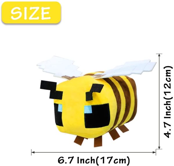 Bee Plush Toys, 6.7'/17cm cm Game Plush Toys for Birthday (Bee) - Image 4