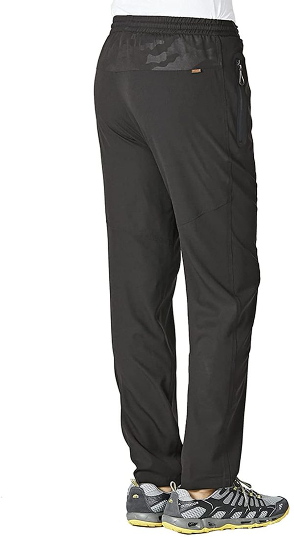 BGOWATU Men's Athletic Running Pants Lightweight Quick Dry Jogging Hiking Casual Sports Sweatpants with Zipper Pockets - Image 6