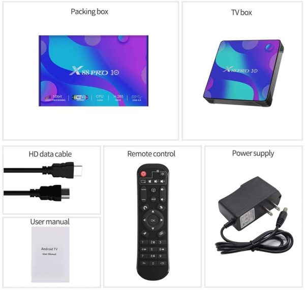 2021 Android TV Box 11.0,4GB RAM 32GB ROM RK3318 Quad- Core 3D 4K Smart Box,Support 2.4G/5.8G Dual WiFi,BT 4.1,100M Ethernet LAN X10 Streaming Video Box