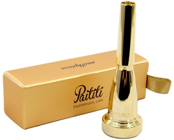 Paititi Gold Plated Rich Tone Bb 1C Trumpet Mouthpiece