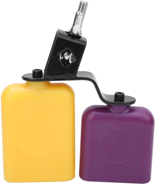 CB30 Yellow & Purple Cowbell Cow Bell Wooden Fish Cattle Bell for Cheers Sport Games Wedding Cow Bell Drums Percussion Instruments - Image 7