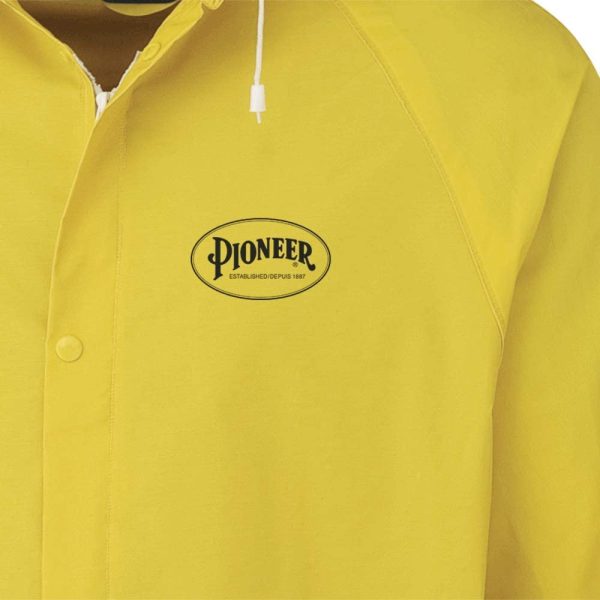 Pioneer V3010560-S Vented Rain Jacket - 2 Large Cargo Pockets, Yellow, S - Image 2