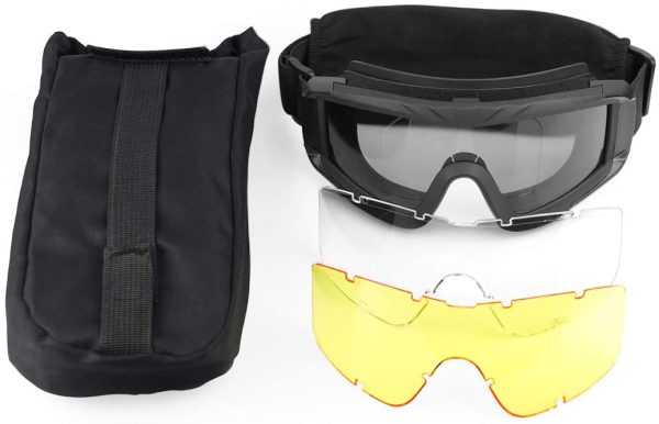 Xaegistac Airsoft Goggles Tactical Safety Goggles Anti Fog Glasses Hunting Cycling - Image 3