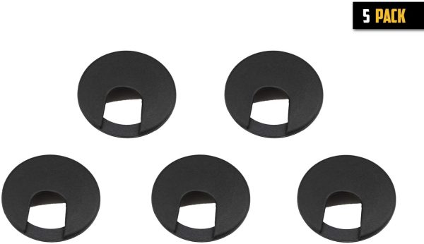 Desk Grommet 2" Black (5 Pack)