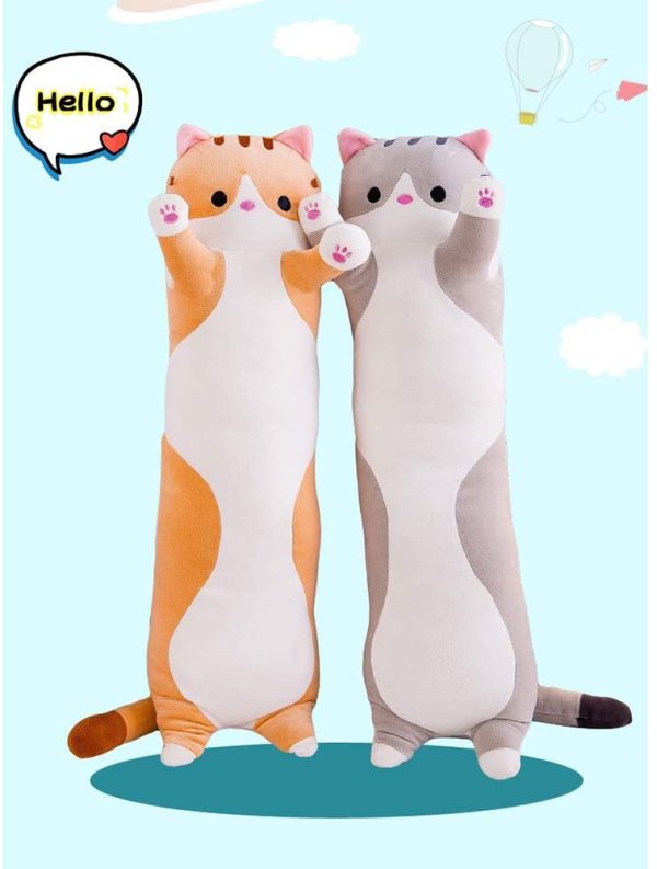 Long Cat Plush, Plus Doll Toy Cat, Cute Cartoon Cat Shaped Plush Toy Sleeping Long Throw Pillow Decorative Gift - Image 8