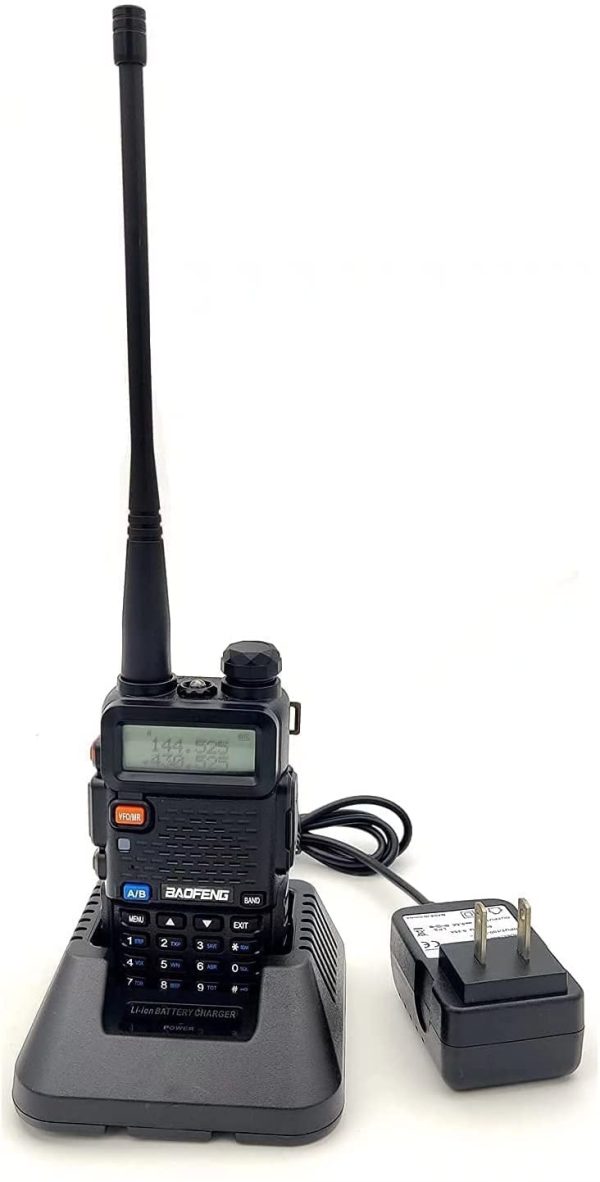 UV-5R 5W Handheld Ham Radio with 1800mAh Battery, Black - Image 4