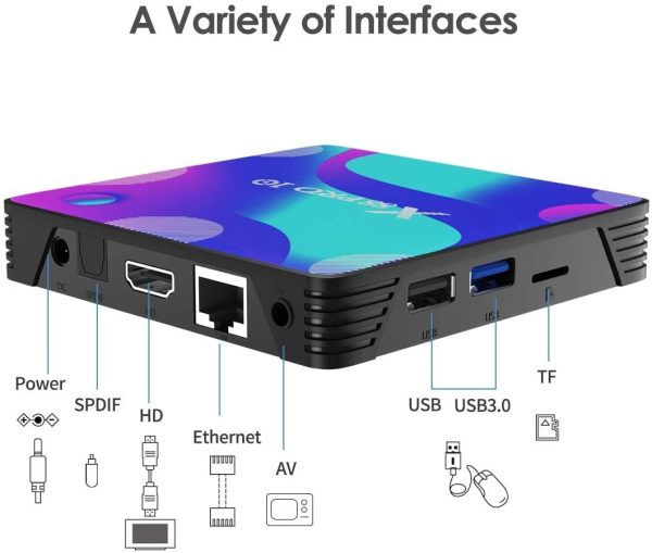 2021 Android TV Box 11.0,4GB RAM 32GB ROM RK3318 Quad- Core 3D 4K Smart Box,Support 2.4G/5.8G Dual WiFi,BT 4.1,100M Ethernet LAN X10 Streaming Video Box - Image 6