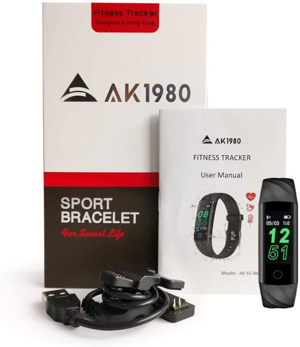 AK1980 Fitness Tracker, Activity Tracker Watch with Heart Rate Monitor Blood Pressure Blood Oxygen Sleep Monitor IP68 Waterproof Smart Watch Step Tracker Calorie Counter for Kids Women Men - Image 6