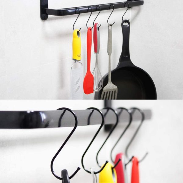 30 Pack Black S Hooks, 3.3 Inch Large S Shaped Hanging Hooks, S Hangers for Kitchen, Office, Bathroom, Garden and Cloakroom - Image 2