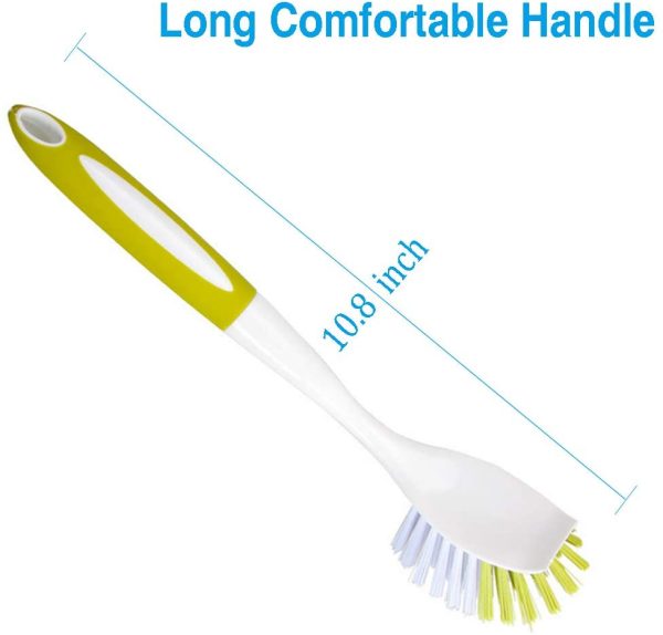 Scrub Brush for Dishes Kitchen Sink Bathroom Cleaning with Stiff Bristles, 3pcs - Image 5