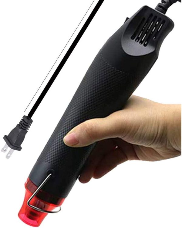 6.56FT Long Heat Gun, Uptdae Version Homidic Mini Handheld Hot Air Gun, Electric 300W Portable Heat Gun for DIY Craft Embossing, Shrink Wrapping PVC, Drying Paint, Clay, Rubber Stamp