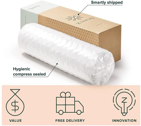 Zinus 6 Inch Foam and Spring Mattress / CertiPUR-US Certified Foams / Mattress-in-a-Box /Cot Size/RV Bunk/Guest Bed Replacement/30 x 75", Narrow Twin - Image 2