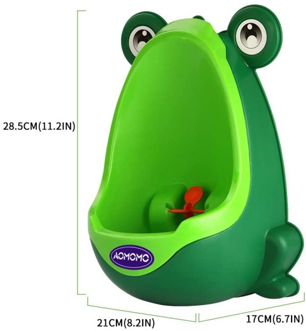 AOMOMO Frog Potty Training Urinal for Toddler Boys Toilet with Funny Aiming Target Green - Image 6