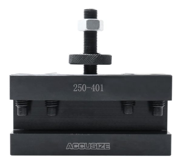 Accusize Industrial Tools Ca Turning and Facing Holder, Working with 1'' Turning Tools, Quick Change Tool Holder, Style 1, 0250-0401