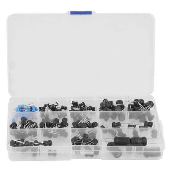 145PCS Inductors Assorted Kit, 10uH-10mH 12 Values Choke Inductors Assorted Kit DIP Radial Power Choke Inductors Assortment Kit,Protected with PVC or UL Tube - Image 5