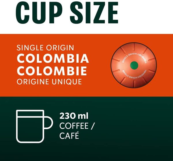 by Nespresso Single Origin Columbia Coffee Pods, Medium Roast, Nespresso Vertuo Line Compatible Capsules, 4 X 8 Coffee Pods, 32 Count - Image 2