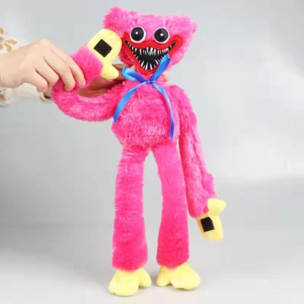 Huggy Wuggy Plush Toy, Blue Scary and Funny Plush Doll, Horror Game Doll Monster Doll Toy Gifts for Fans and Friends Beautifully Plush Doll Gifts 15.7 in (Pink) - Image 2