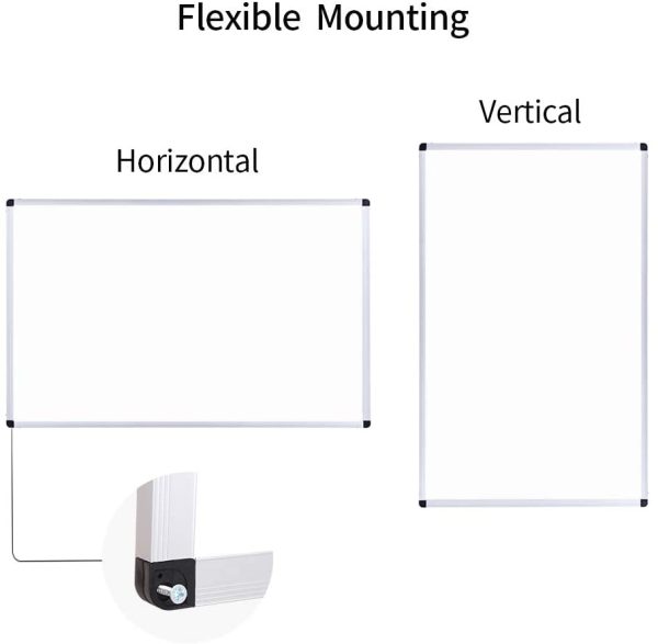 VIZ-PRO Magnetic Dry Erase Board, 36 X 24 Inches,2 Pack, Silver Aluminium Frame - Image 6