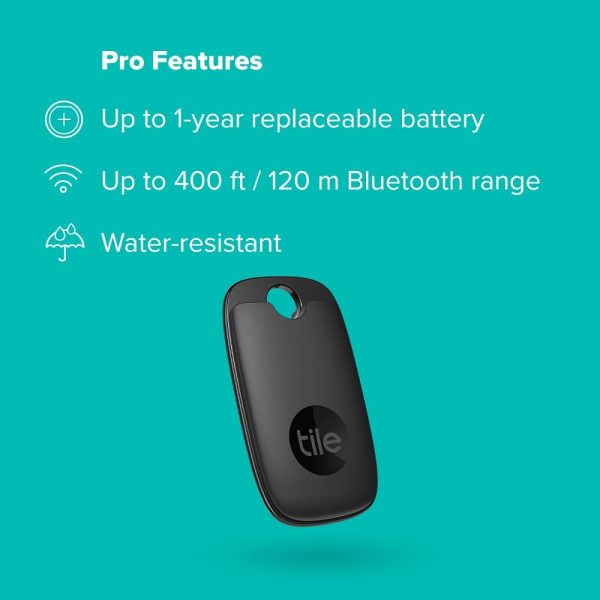 Pro (2022) 1-pack. Powerful Bluetooth Tracker, Keys Finder and Item Locator for Keys, Bags, and More; Up to 400 ft Range. Water-resistant. Phone Finder. iOS and Android Compatible.