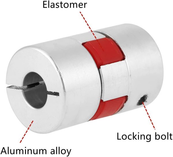 5 x 8Mm Plum Blossom Coupling Flexible Spider Shaft, Coupling CNC Stepper Motor Coupler Connector D20 L25