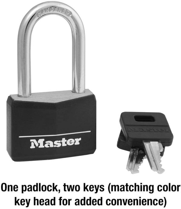 141DLF Solid Brass Padlock, Black Cover, 1-9/16-Inch, 1-1/2-Inch Shackle - Image 5