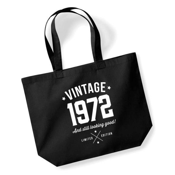 50th Birthday Keepsake Vintage Gift Bag for Women Novelty Shopping Tote - Image 5