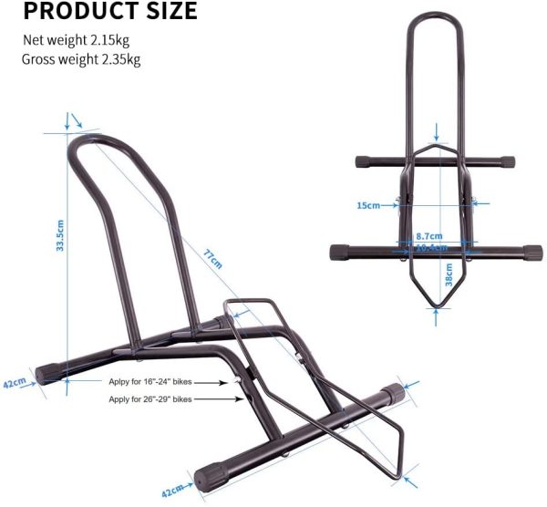 Bike Stand Bike Floor Parking Rack for Mountain Bike Road Bike BMX Cycling - Image 7