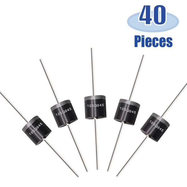 Tnisesm 40 Pcs 10SQ045 10A 45V Schottky Blocking Diode, Rectifiers Diode,Diode Axial Kit for Solar Panel - Image 4