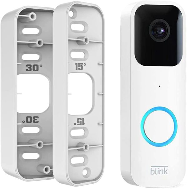 Blink Doorbell Mount, Adjustable (15 to 45 Degrees) Corner Kit for Blink Video Doorbell, Wide Viewing Angle | Combinable | Easy Install Corner Mount for Blink Doorbell Security System (White) - Image 4