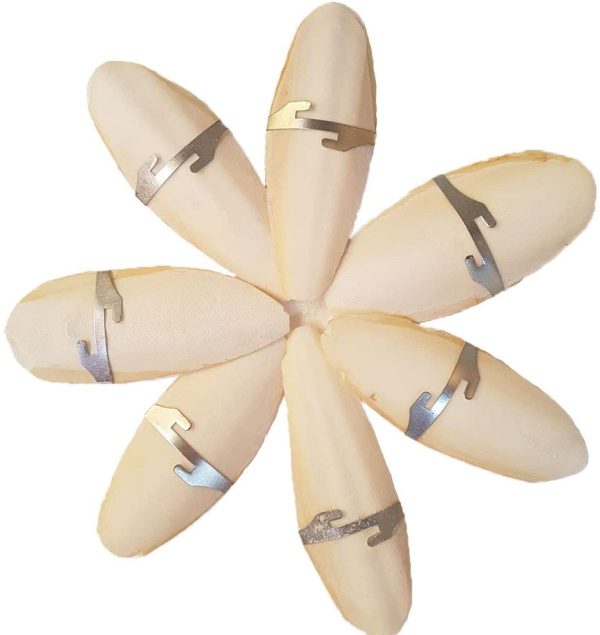 Mivofun Cuttlebone for Birds Parakeets Canaries Cockatiels Small Conures Mynahs Toucans African Greys All Parrots Snails Totoise,Natural Cuttlefish Bone with Holder for Bird Cage (5.5"-6"-2 Per Pack) - Image 2