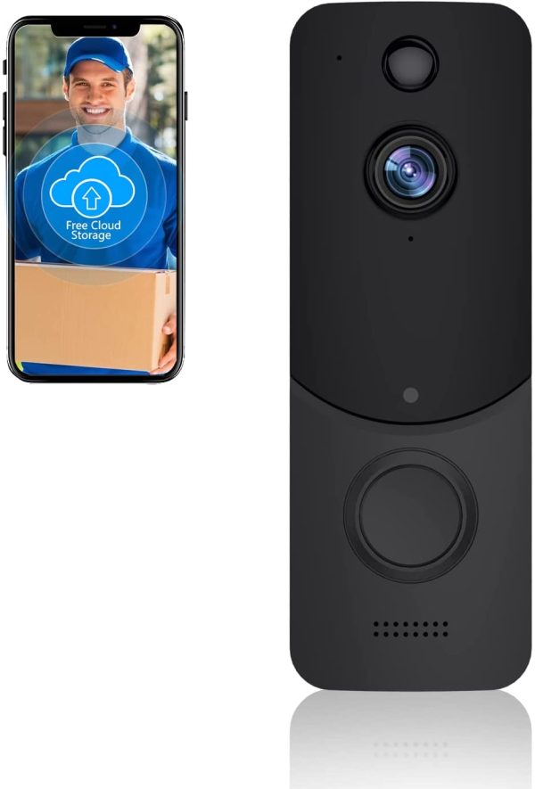 Wireless WiFi Video Doorbell Camera , Door Bell with Human Motion Detection, Night Vision, Battery Powered with2-Way Audio, 166??Wide Angle,IP65 Waterproof ,Lifetime Free Cloud Storage , (Doorbell) - Image 7