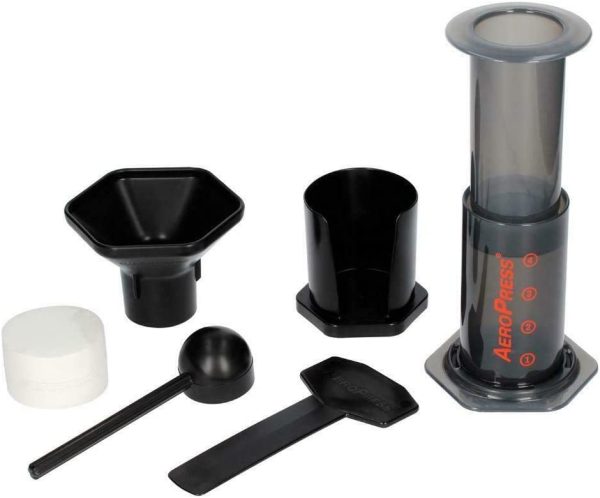 AeroPress Coffee and Espresso Maker - Quickly Makes Delicious Coffee Without Bitterness - 1 to 3 Cups Per Pressing, Black Gray, Height: 11.5" (80R11) - Image 5