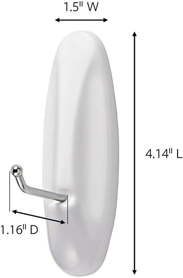 Command Wire Hook, Large, White, 1-Hook (17069ES)