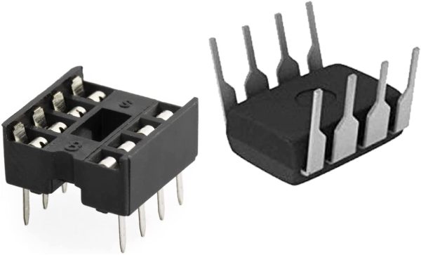 10 pcs Timer IC NE555 with 10pcs 8-pin IC Socket Robojax DIP-8 Pin 555 chip - Image 2